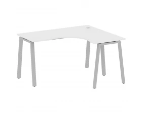 Стол офисный угловой правый на А-образном м/к 140x120x75 Metal System images