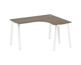 Стол офисный угловой правый на А-образном м/к 140x120x75 Metal System images