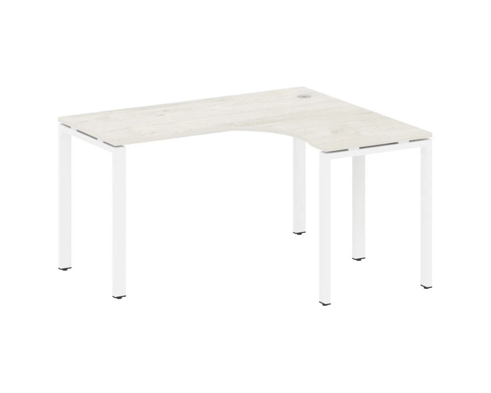 Стол офисный угловой правый на П-образном м/к 140x120x75 Metal System