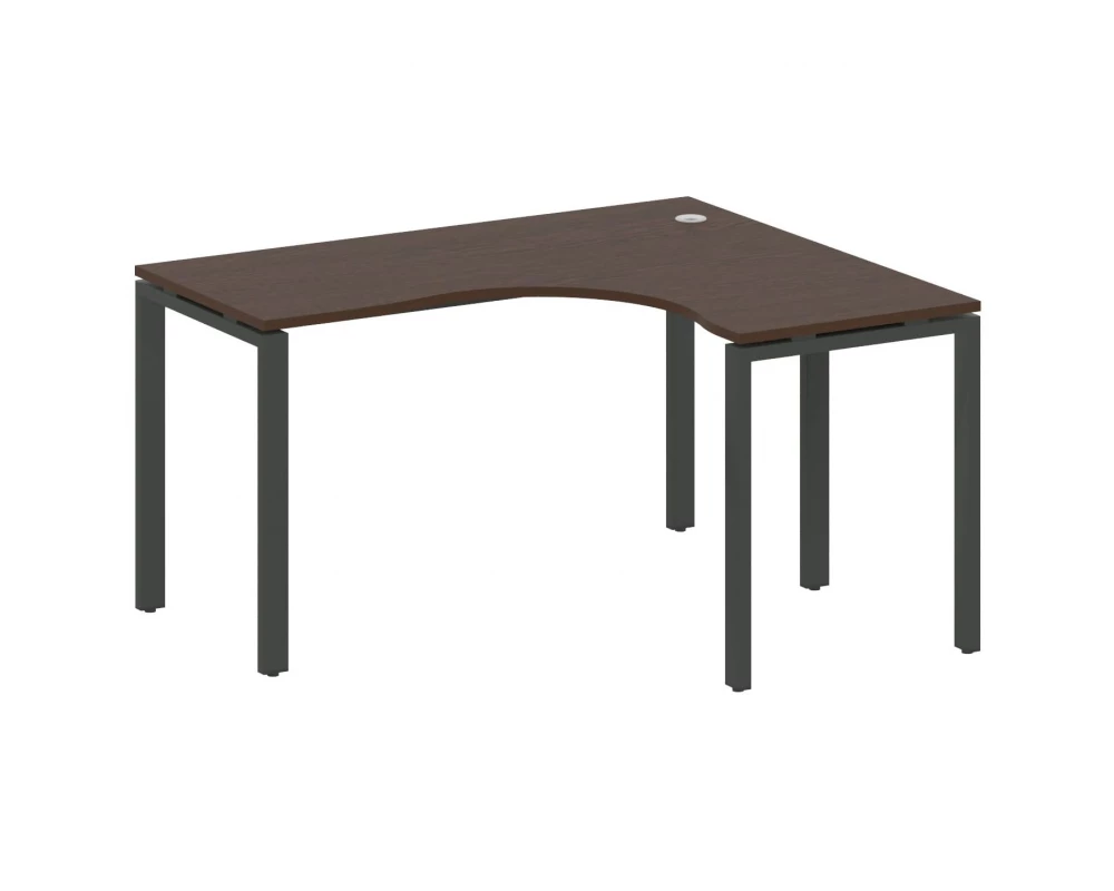 Стол офисный угловой правый на П-образном м/к 140x120x75 Metal System