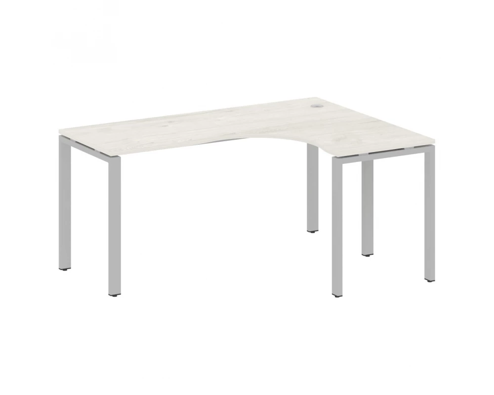 Стол криволинейный правый на П-образном м/к 160x120x75 Metal System