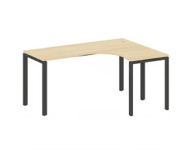 Стол криволинейный правый на П-образном м/к 160x120x75 Metal System images