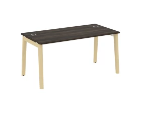 Стол рабочий руководителя, опоры - массив дерева 158x80x75 Onix Wood Direct images