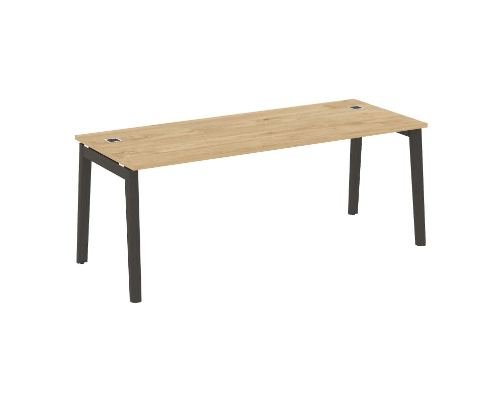 Стол рабочий руководителя, опоры - массив дерева 198x80x75 Onix Wood Direct