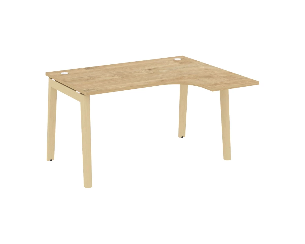 Стол эргономичный правый, опоры - массив дерева 138x118x75 Onix Wood