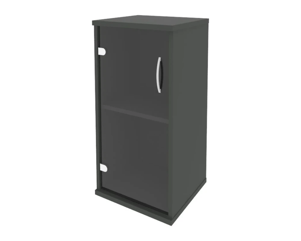 Шкаф низкий узкий левый 1 низкая дверь стекло Рива / Riva