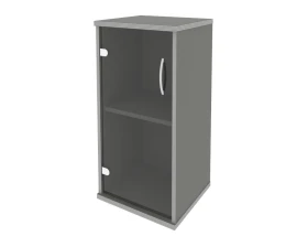 Шкаф низкий узкий левый 1 низкая дверь стекло Рива / Riva images