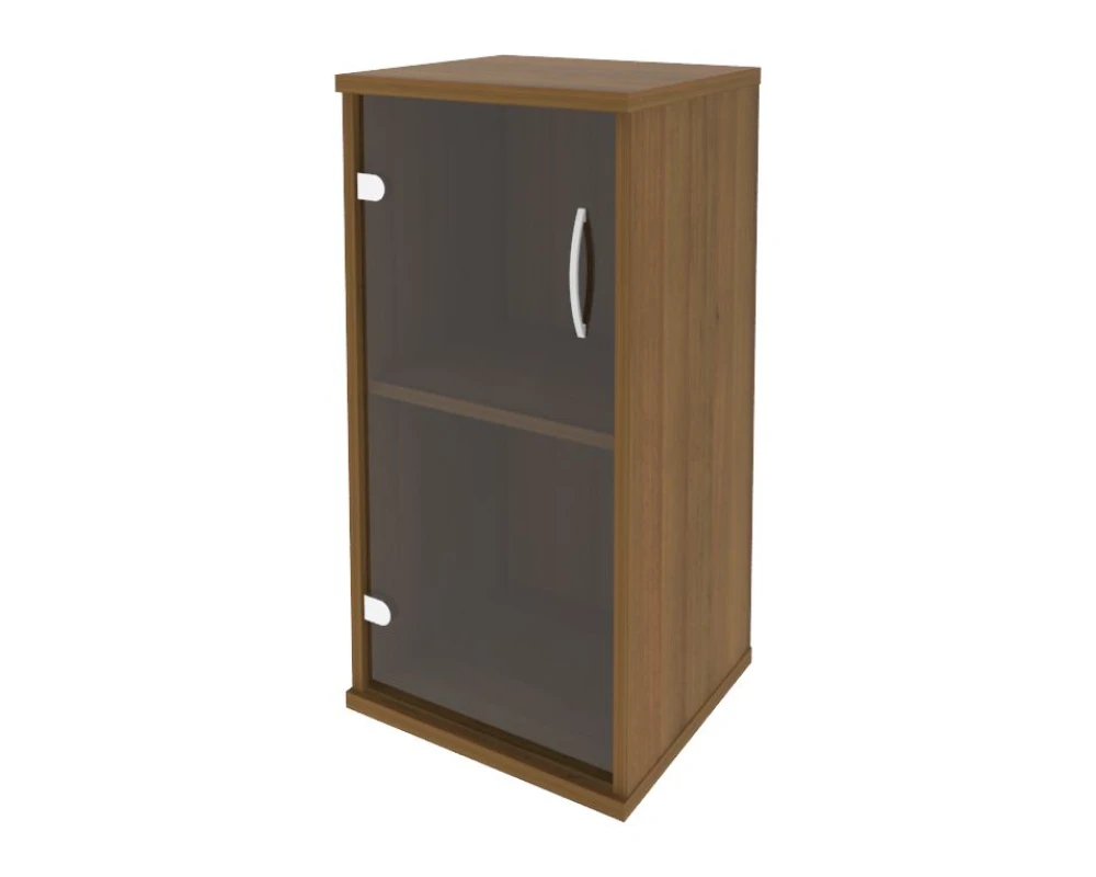 Шкаф низкий узкий левый 1 низкая дверь стекло Рива / Riva