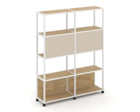 Стеллаж 5 уровней 2 секции VR.LT-STK-513.12 2370x400x2000 Shelf Mobile images