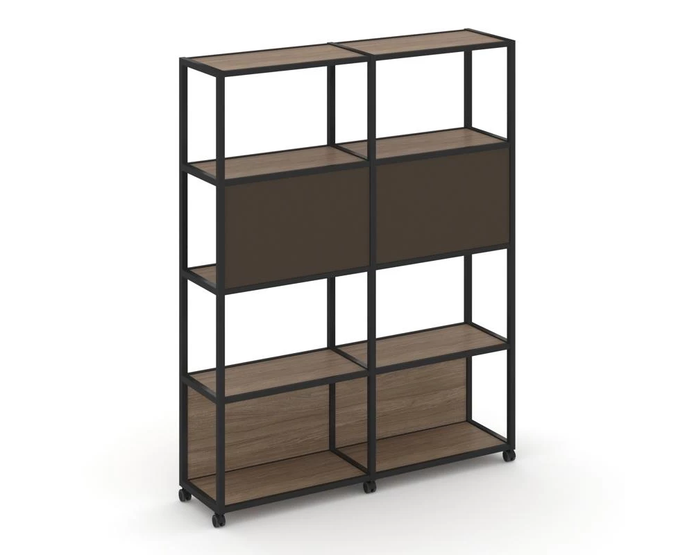Стеллаж 5 уровней 2 секции VR.LT-STK-513.12 2370x400x2000 Shelf Mobile