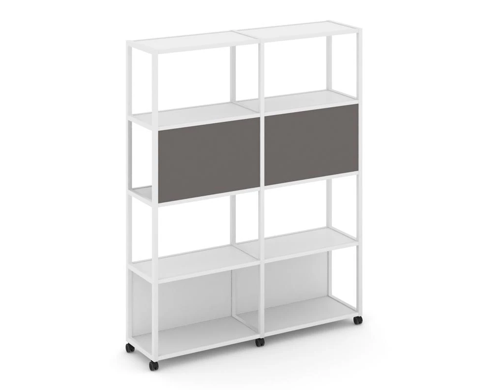 Стеллаж 5 уровней 2 секции VR.LT-STK-513.12 2370x400x2000 Shelf Mobile