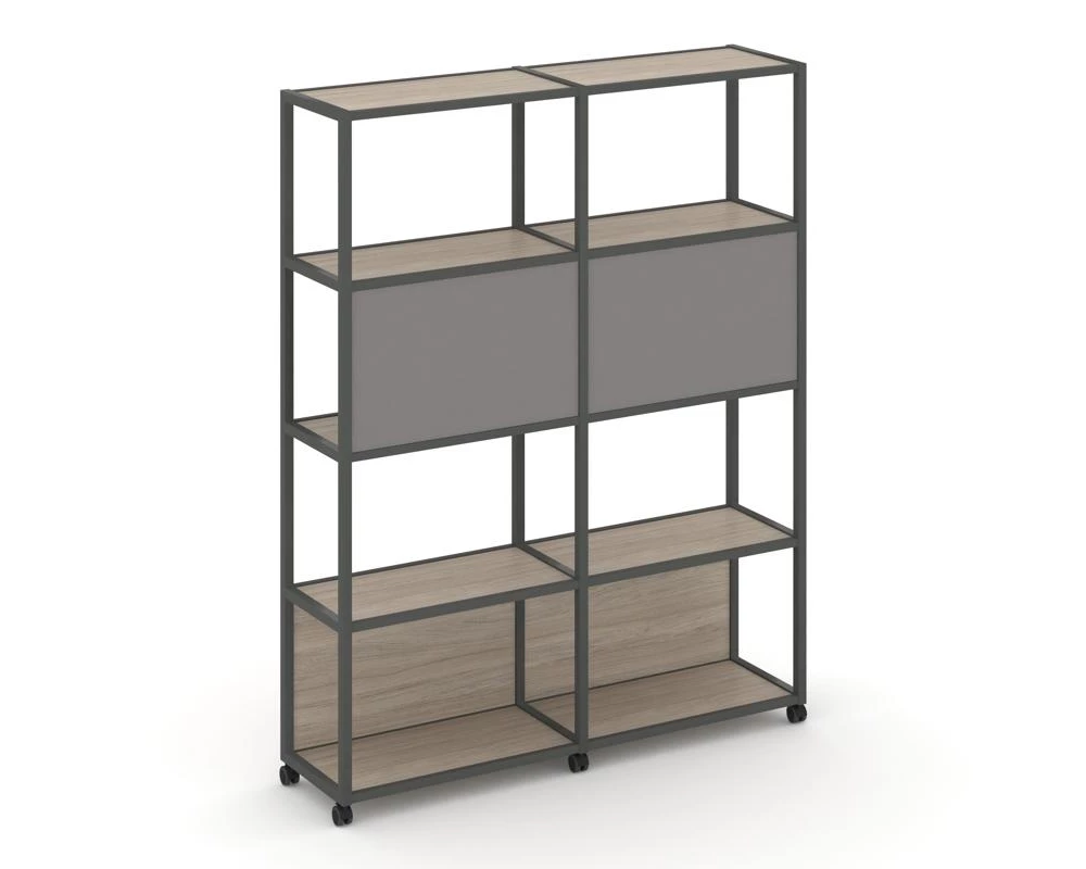 Стеллаж 5 уровней 2 секции VR.LT-STK-513.12 2370x400x2000 Shelf Mobile