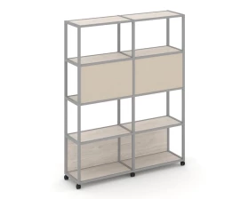 Стеллаж 5 уровней 2 секции VR.LT-STK-513.12 2370x400x2000 Shelf Mobile images