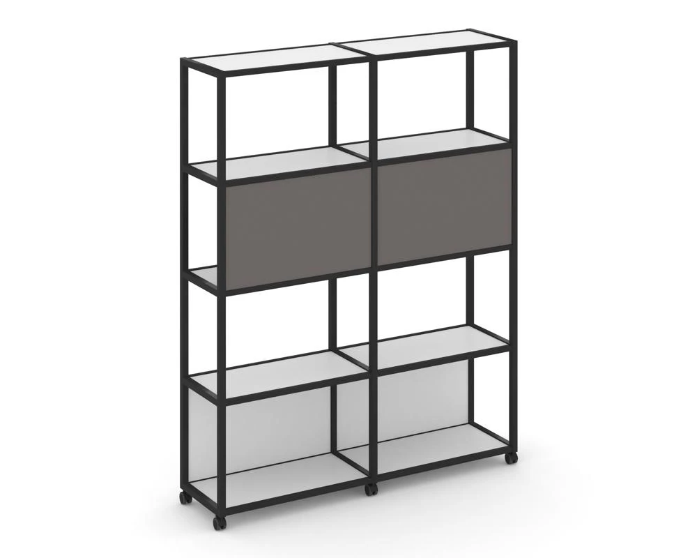 Стеллаж 5 уровней 2 секции VR.LT-STK-513.12 2370x400x2000 Shelf Mobile