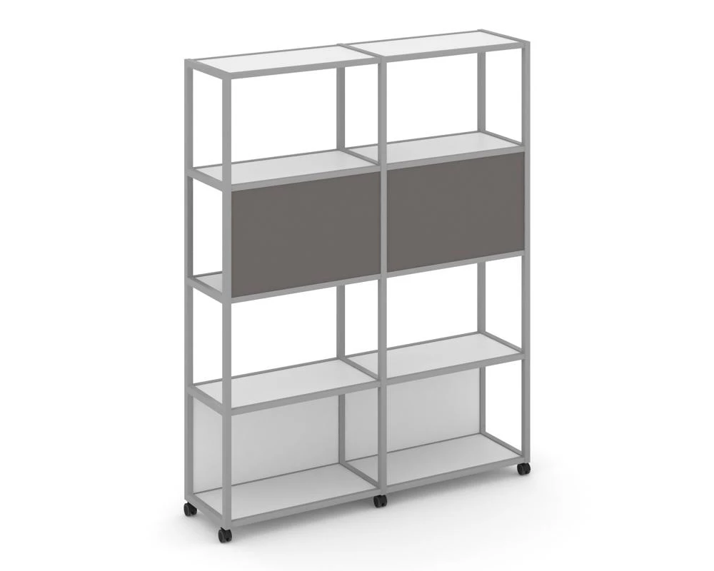 Стеллаж 5 уровней 2 секции VR.LT-STK-513.12 2370x400x2000 Shelf Mobile