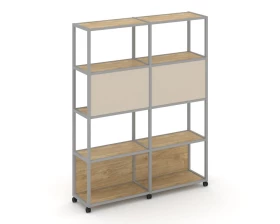 Стеллаж 5 уровней 2 секции VR.LT-STK-513.12 2370x400x2000 Shelf Mobile images