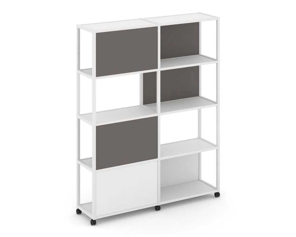 Стеллаж 5 уровней 2 секции VR.LT-STK-515.10 1970x400x2000 Shelf Mobile