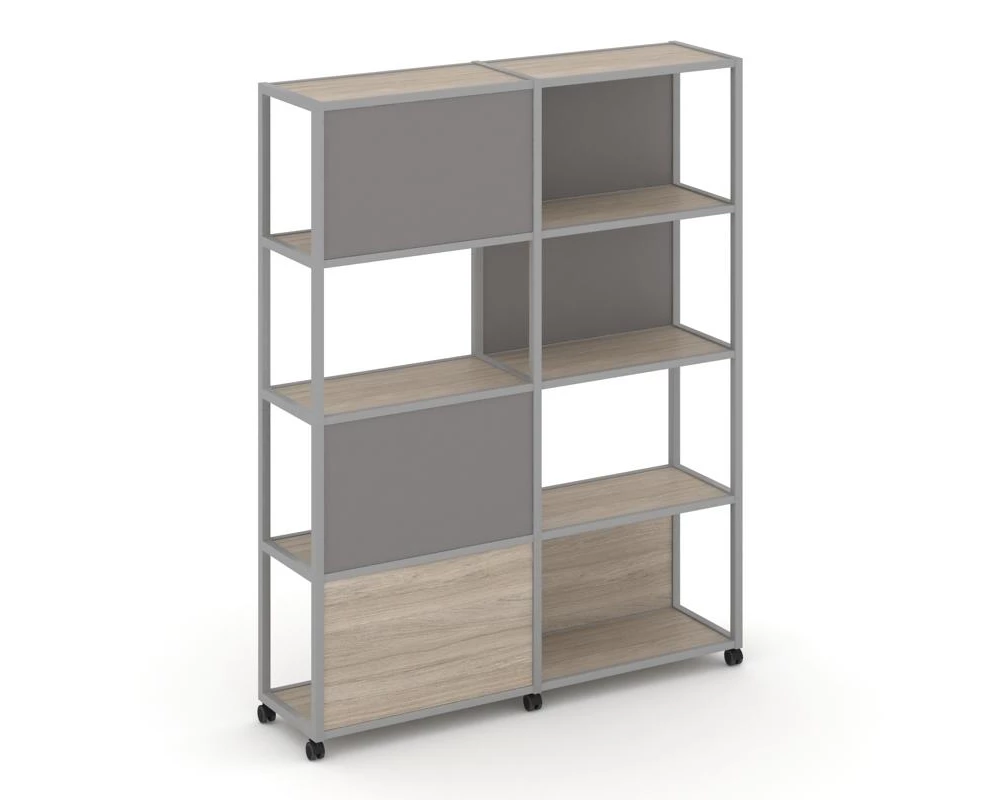 Стеллаж 5 уровней 2 секции VR.LT-STK-515.10 1970x400x2000 Shelf Mobile