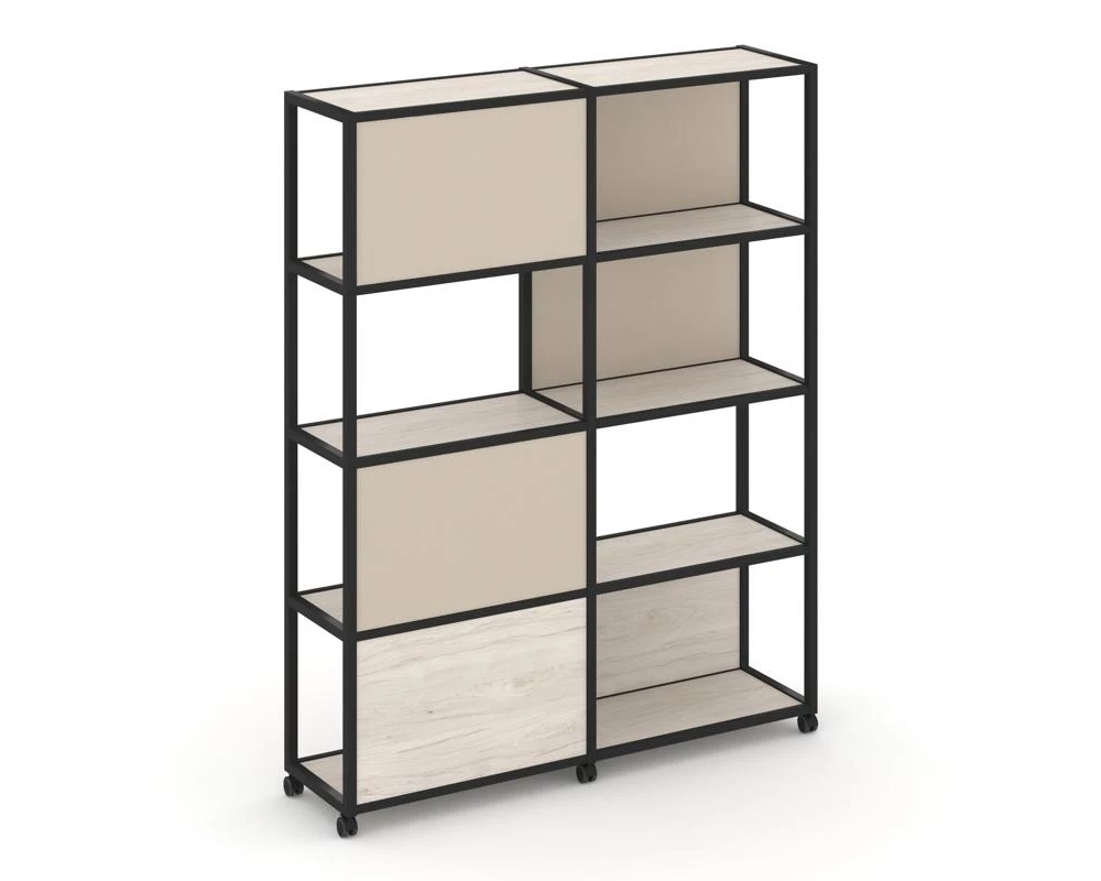 Стеллаж 5 уровней 2 секции VR.LT-STK-515.10 1970x400x2000 Shelf Mobile