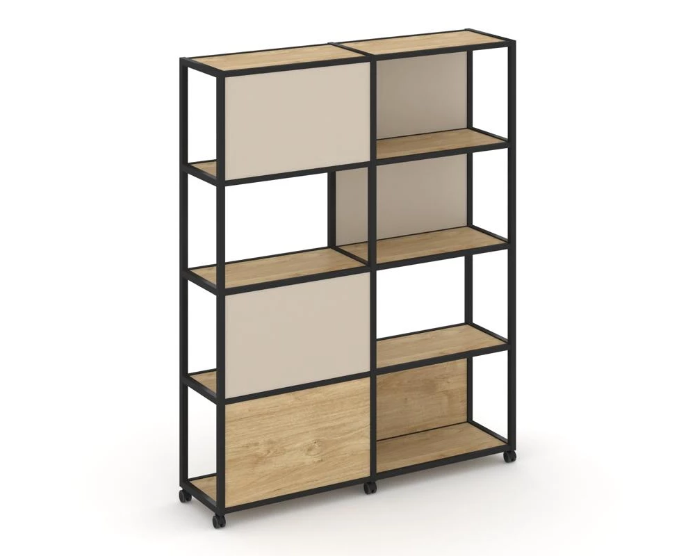 Стеллаж 5 уровней 2 секции VR.LT-STK-515.10 1970x400x2000 Shelf Mobile