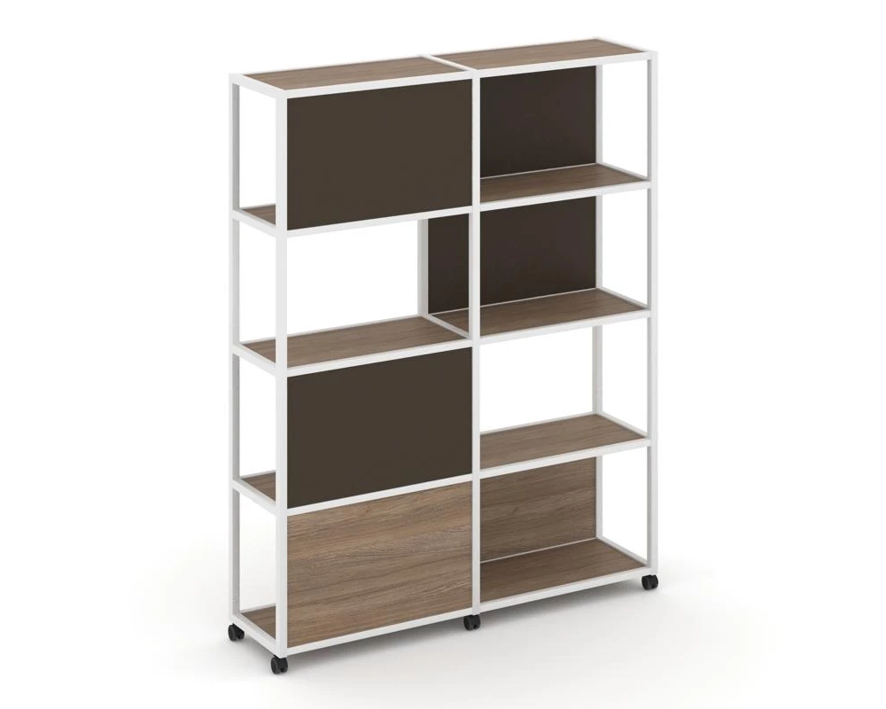 Стеллаж 5 уровней 2 секции VR.LT-STK-515.10 1970x400x2000 Shelf Mobile