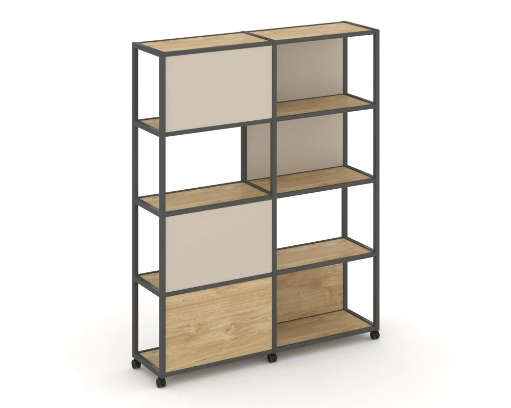 Стеллаж 5 уровней 2 секции VR.LT-STK-515.10 1970x400x2000 Shelf Mobile