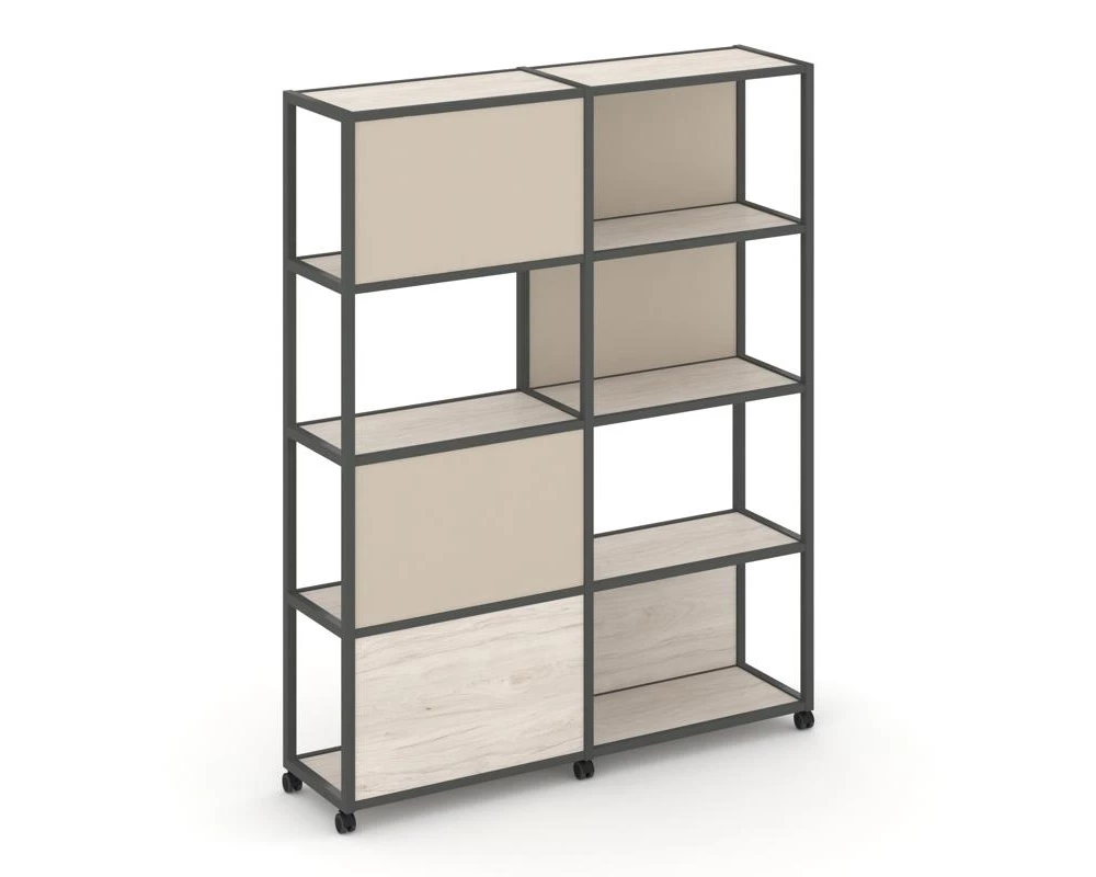 Стеллаж 5 уровней 2 секции VR.LT-STK-515.10 1970x400x2000 Shelf Mobile