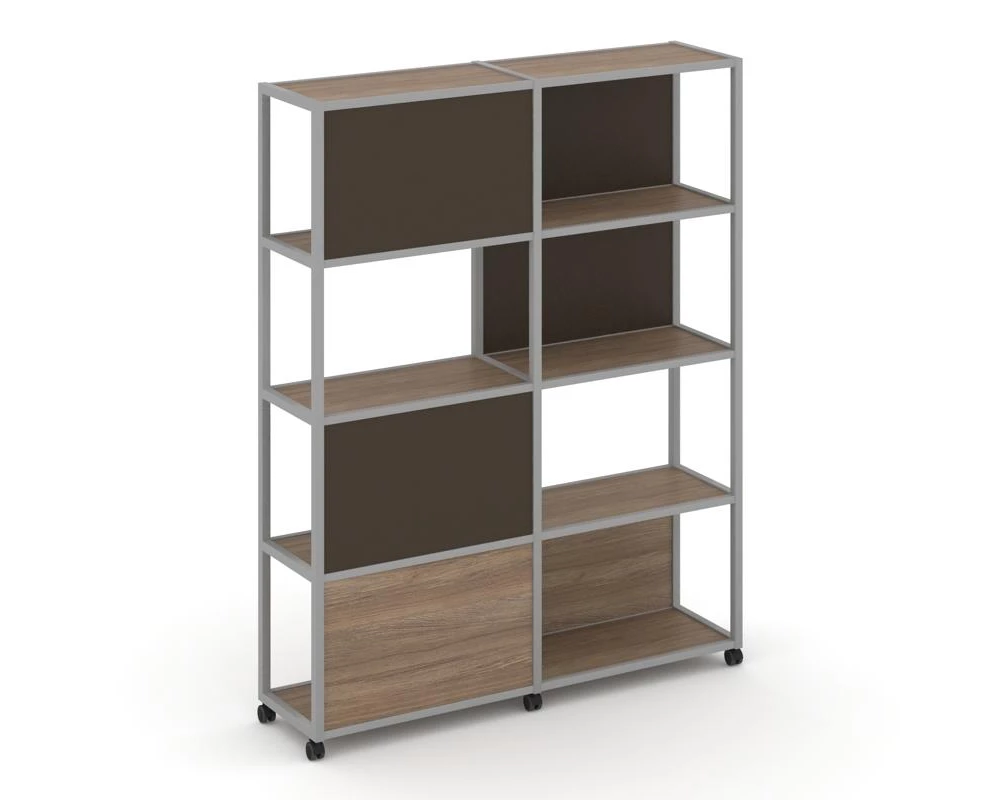 Стеллаж 5 уровней 2 секции VR.LT-STK-515.10 1970x400x2000 Shelf Mobile