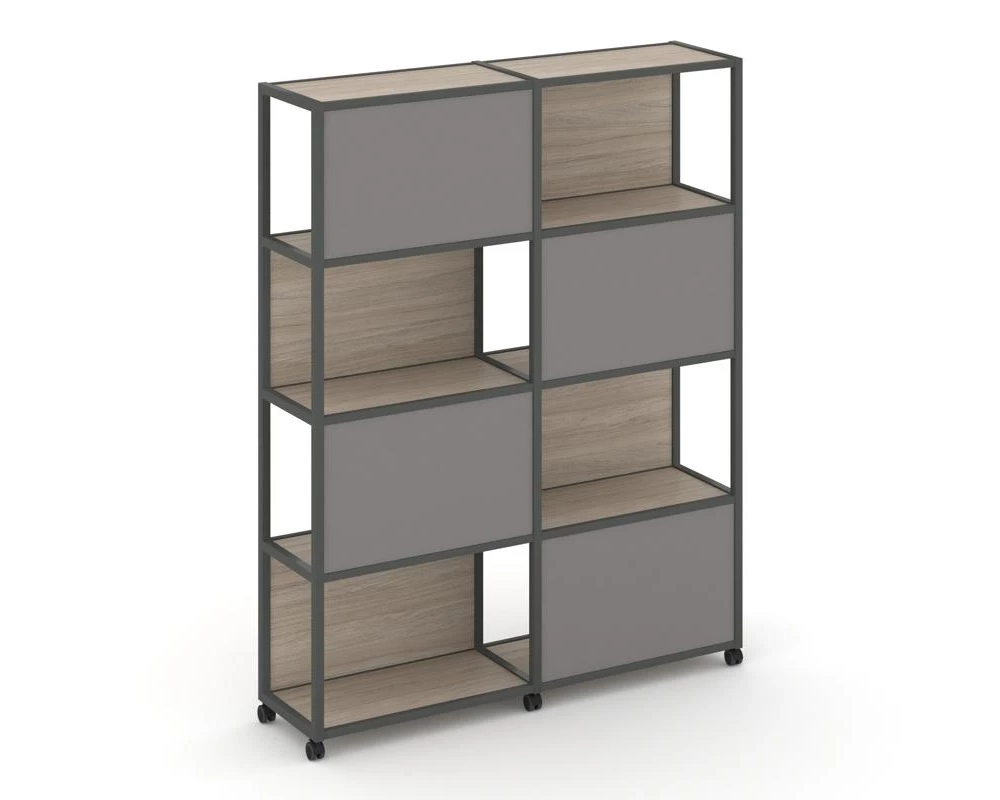 Стеллаж 5 уровней 2 секции VR.LT-STK-516.12 2370x400x2000 Shelf Mobile