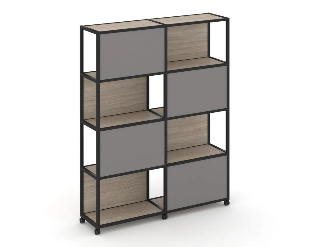 Стеллаж 5 уровней 2 секции VR.LT-STK-516.12 2370x400x2000 Shelf Mobile