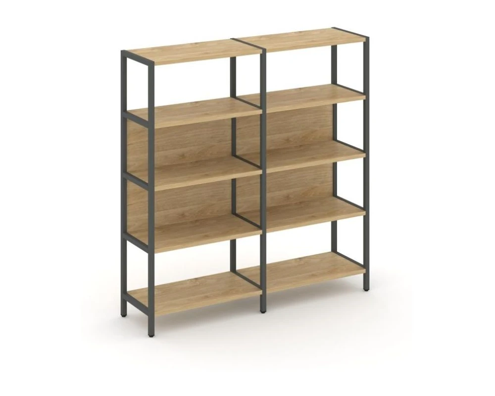 Двухсекционный стеллаж четырехярусный 1590х400х1613 Шелф Систем / Shelf System