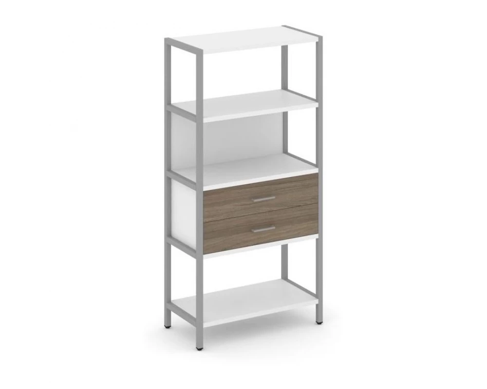 Односекционный стеллаж четырехярусный с ящиками 810х400х1613 Shelf System