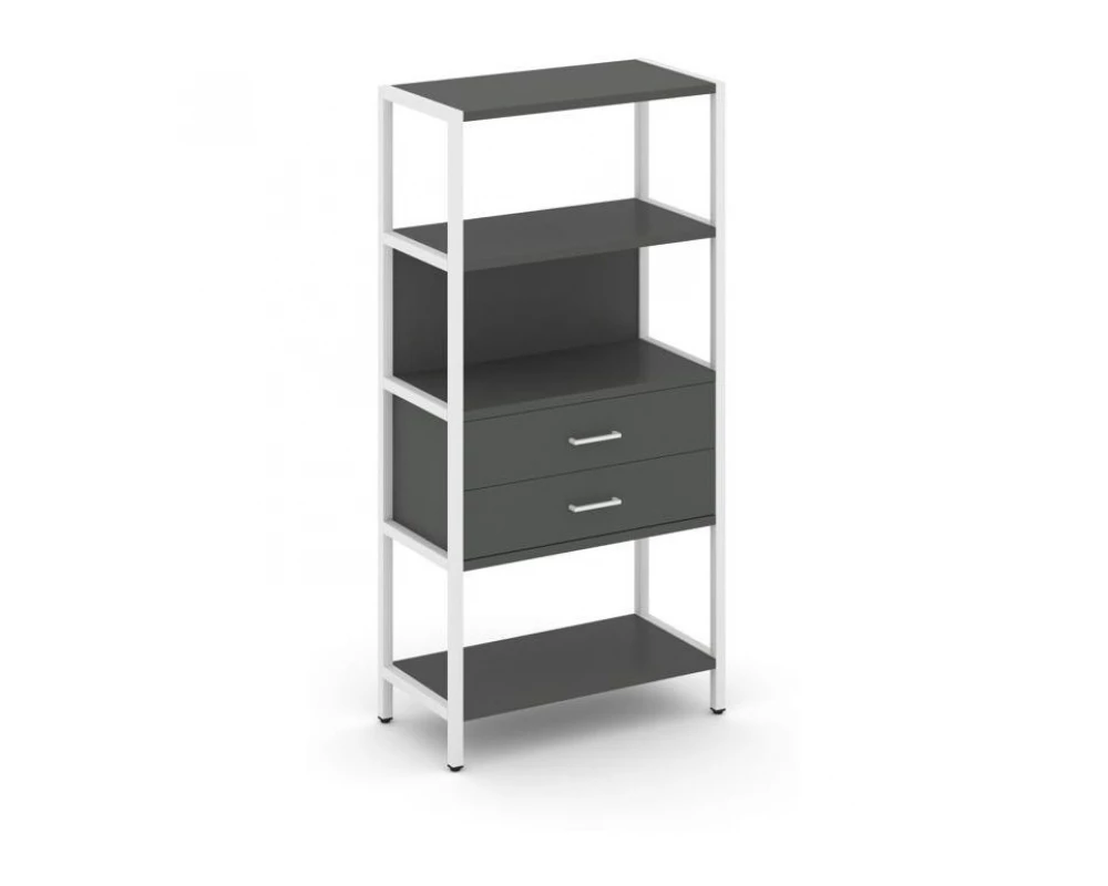 Односекционный стеллаж четырехярусный с ящиками 810х400х1613 Shelf System