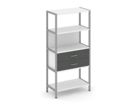 Односекционный стеллаж четырехярусный с ящиками 810х400х1613 Shelf System images