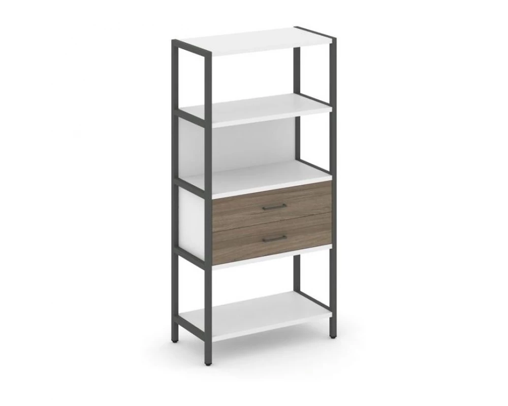 Односекционный стеллаж четырехярусный с ящиками 810х400х1613 Shelf System