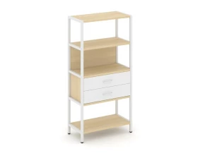 Односекционный стеллаж четырехярусный с ящиками 810х400х1613 Shelf System images