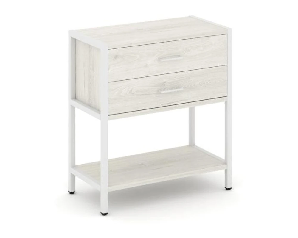 Односекционный стеллаж двухярусный с ящиками 810х400х879 Шелф Систем / Shelf System