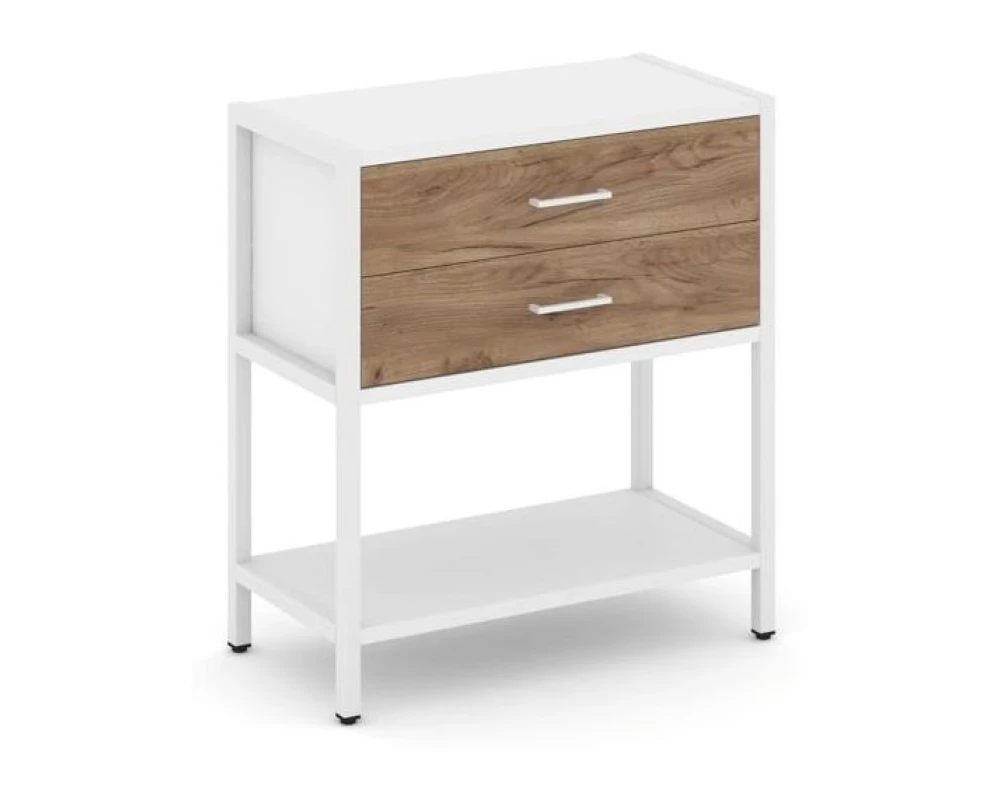 Односекционный стеллаж двухярусный с ящиками 810х400х879 Шелф Систем / Shelf System