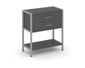 Односекционный стеллаж двухярусный с ящиками 810х400х879 Шелф Систем / Shelf System images