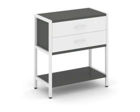 Односекционный стеллаж двухярусный с ящиками 810х400х879 Шелф Систем / Shelf System images