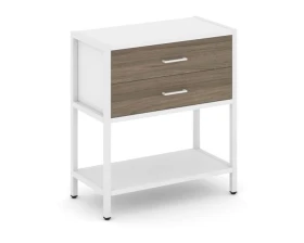 Односекционный стеллаж двухярусный с ящиками 810х400х879 Шелф Систем / Shelf System images