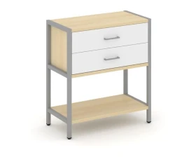 Односекционный стеллаж двухярусный с ящиками 810х400х879 Шелф Систем / Shelf System images