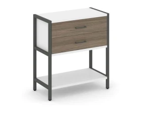 Односекционный стеллаж двухярусный с ящиками 810х400х879 Шелф Систем / Shelf System images