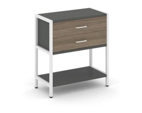 Односекционный стеллаж двухярусный с ящиками 810х400х879 Шелф Систем / Shelf System images