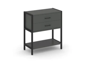 Односекционный стеллаж двухярусный с ящиками 810х400х879 Шелф Систем / Shelf System images