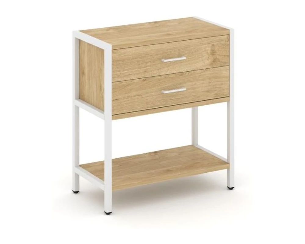 Односекционный стеллаж двухярусный с ящиками 810х400х879 Шелф Систем / Shelf System