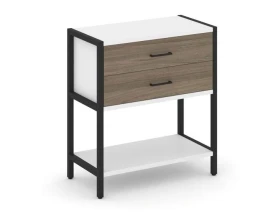 Односекционный стеллаж двухярусный с ящиками 810х400х879 Шелф Систем / Shelf System images