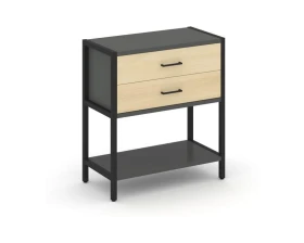 Односекционный стеллаж двухярусный с ящиками 810х400х879 Шелф Систем / Shelf System images