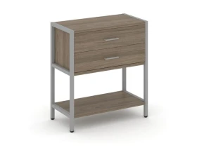 Односекционный стеллаж двухярусный с ящиками 810х400х879 Шелф Систем / Shelf System images