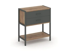 Односекционный стеллаж двухярусный с ящиками 810х400х879 Шелф Систем / Shelf System images